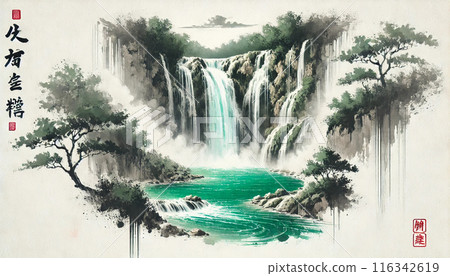 Sumi-e Havasu Falls 116342619