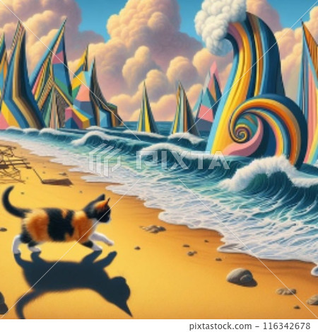 熱帶海灘小貓 熱帶海灘小貓 116342678