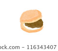 Hand-drawn style dorayaki illustration 116343407