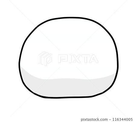 Loose and simple mozzarella cheese, painted flat Loose and simple mozzarella cheese, painted flat 116344005