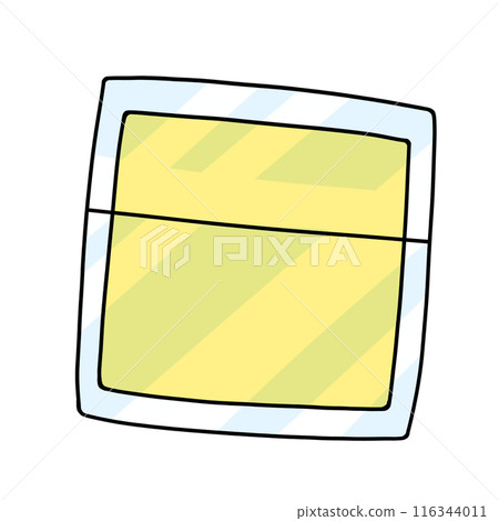 Loose and simple sliced cheese, solid color 116344011