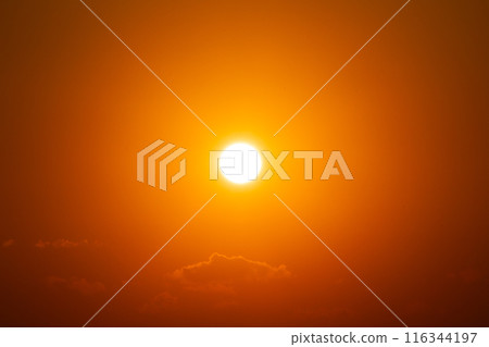 Golden Sunrise in clear Sky 116344197