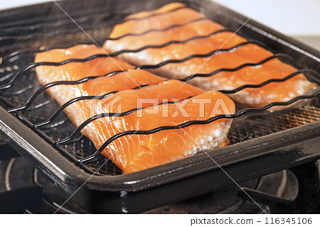 Grilled salmon fish Grilled salmon fish 116345106