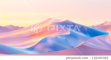 Minimalist pastel desert landscape Minimalist pastel desert landscape 116345362