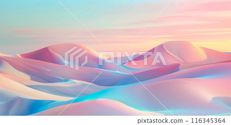 Minimalist pastel desert landscape 116345364
