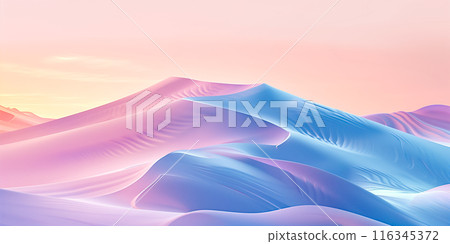 Minimalist pastel desert landscape Minimalist pastel desert landscape 116345372