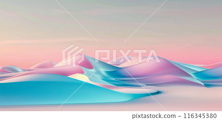 簡約柔和的沙漠景觀 116345380