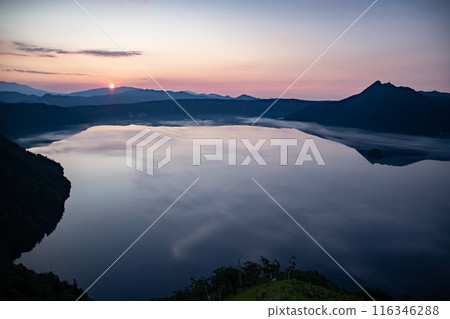 Lake Mashu in the morning glow Lake Mashu in the morning glow 116346288