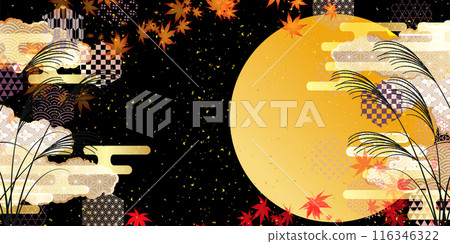 Moon viewing 15th night autumn background 116346322