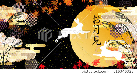 Moon viewing 15th night autumn background 116346323