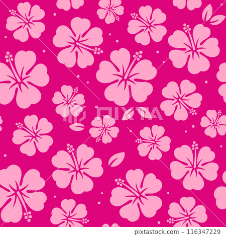 Hibiscus flower pink seamless pattern Hibiscus flower pink seamless pattern 116347229