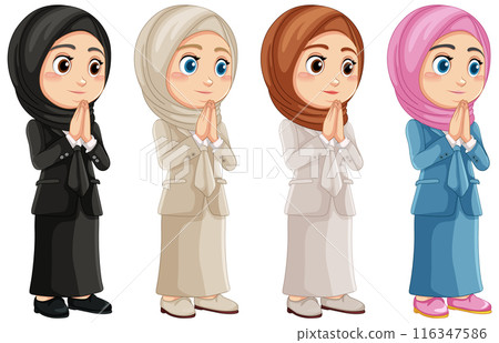 Muslim Children in Traditional Attire 116347586