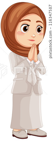 Muslim Girl in Traditional Attire 116347587