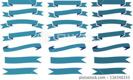 Simple light blue ribbon frame material set 116348333