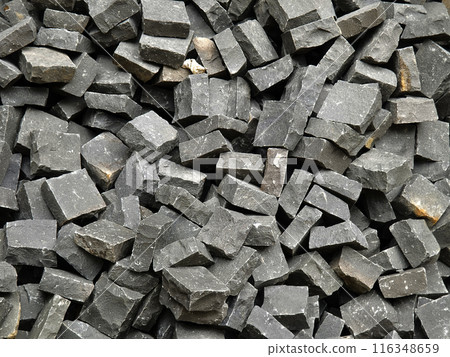 Stacked rocks showcasing natural material in construction 116348659