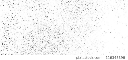 Light gritty grunge gradient texture. Black subtle grain overlay background. Distressed noise surface with dust, sand, particles, specks. Rough dirty speckled backdrop. Vector wallpaper 116348896