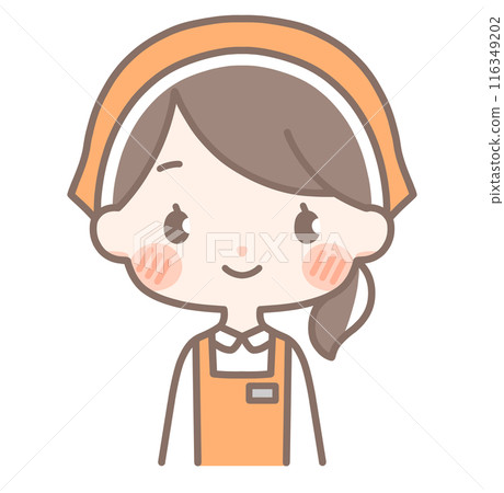 女職員的插圖| 上半身 116349202