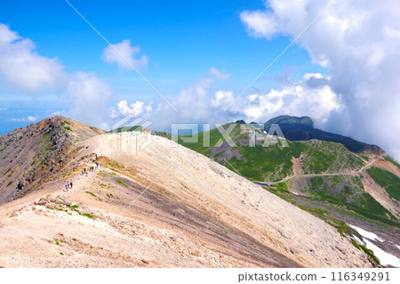The ridge leading from the summit of Mt. Norikura 116349291