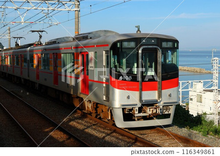 [Sanyo Electric Railway] 6000 series and the Seto Inland Sea (Sanyo Electric Railway Main Line: Sanyo Shioya to Takino Chaya) 116349861
