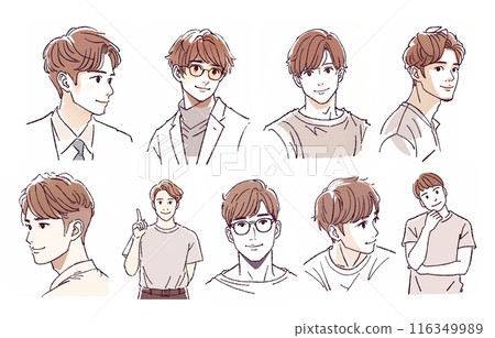 男女的插圖材料集 男女的插圖材料集 116349989