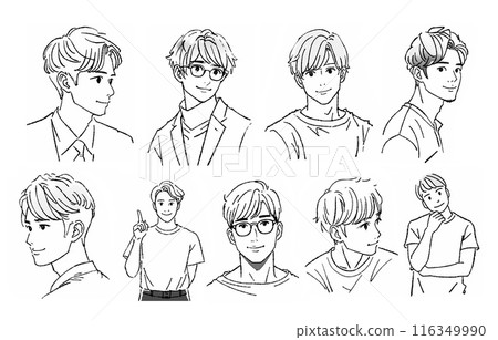 男女的插圖材料集 116349990