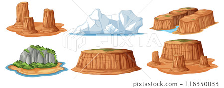 Scenic Natural Landform Illustrations 116350033