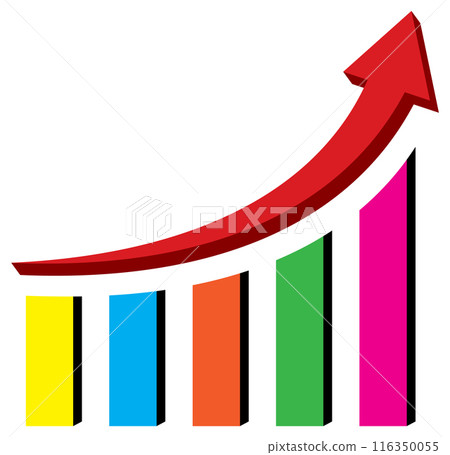 Colorful Growth Bar Chart Colorful Growth Bar Chart 116350055