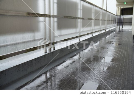 A rain-soaked hallway A rain-soaked hallway 116350194