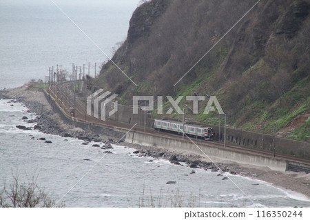 Hakodate Main Line 731 Series Train Asari Sea of Japan Hakodate Main Line 731 Series Train Asari Sea of Japan 116350244