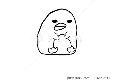 兒童畫。看起來像小企鵝嗎？可愛又不可靠 116350417