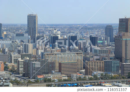[Chiba City, Chiba Prefecture] Cityscape view from the sky 116351337