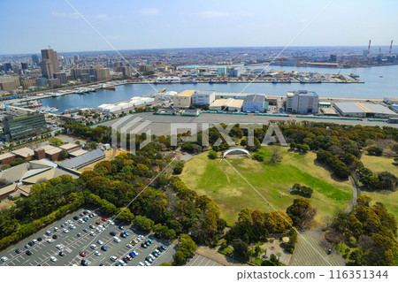 [Chiba City, Chiba Prefecture] Cityscape view from the sky 116351344