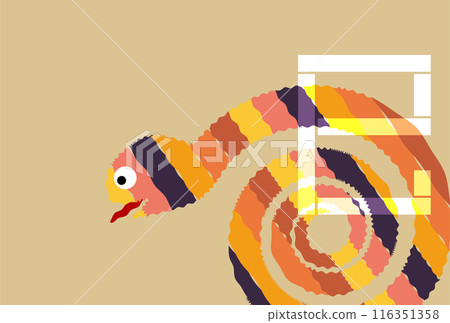 Snake New Year's card cute background Snake New Year's card cute background 116351358