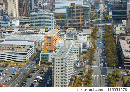 [Chiba City, Chiba Prefecture] Cityscape view from the sky 116351378