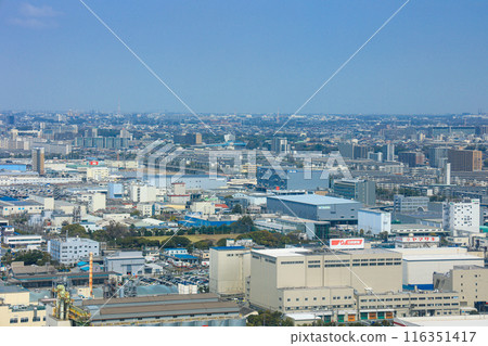 [Chiba City, Chiba Prefecture] Cityscape view from the sky 116351417