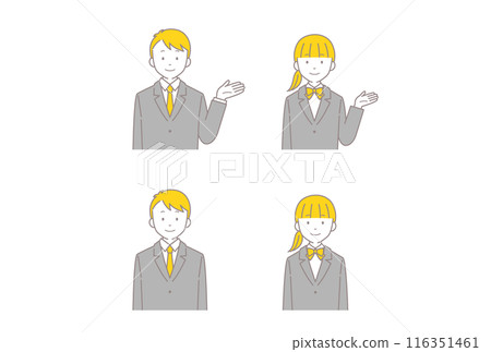 Male and female students giving guidance 116351461