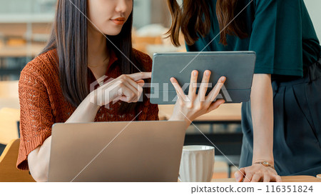 two businesswomen having a meeting 116351824