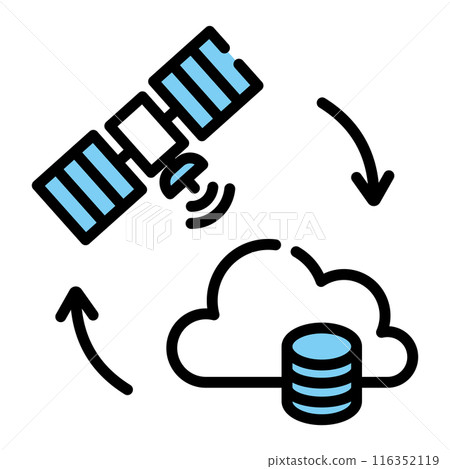伺服器、雲端和衛生圖標 116352119