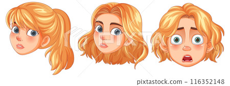 Three Expressions of a Girl Three Expressions of a Girl 116352148