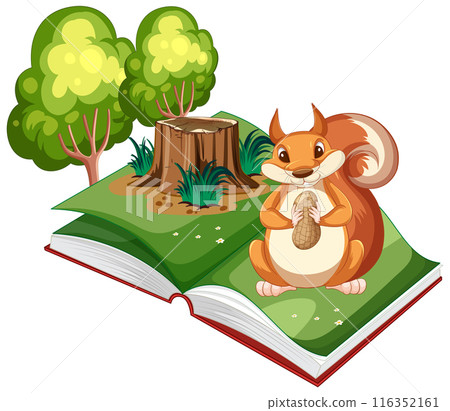 Squirrel in an Open Book 116352161