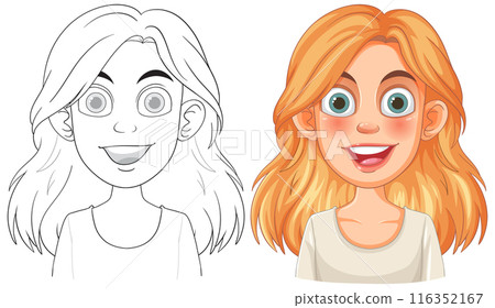 Happy Girl with Big Eyes Happy Girl with Big Eyes 116352167