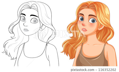 Coloring and Line Art Illustration 116352202