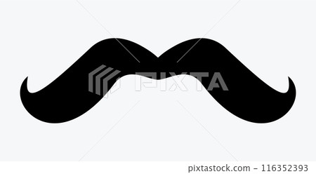 Moustache icon set. Collection of lush stylish hipster mustaches. 116352393