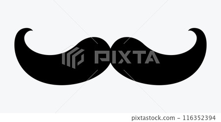 Moustache icon set. Collection of lush stylish hipster mustaches. 116352394