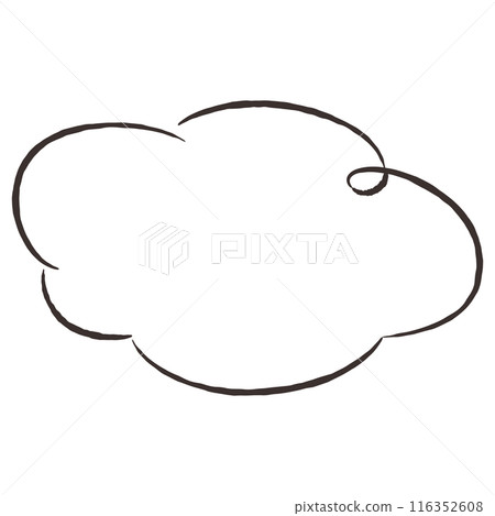 Simple and stylish cloud (speech bubble) illustration Simple and stylish cloud (speech bubble) illustration 116352608