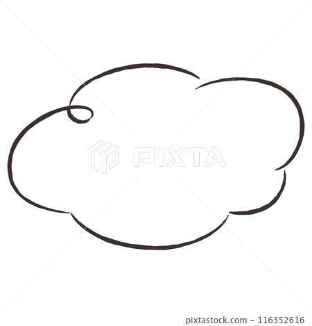 簡單時尚的雲插畫（語音氣泡） 116352616