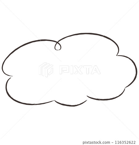 Simple and stylish cloud (speech bubble) illustration Simple and stylish cloud (speech bubble) illustration 116352622