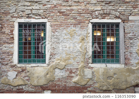 two caged windows two caged windows 116353090