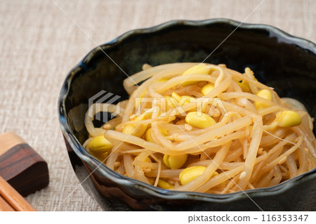 Close-up of bean sprout namul Close-up of bean sprout namul 116353347