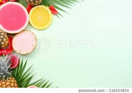 Bright summer scene: an inviting background ideal for banner and copy space, filled with sunlit landscap and cheerful colors representing the joys of summer. Bright summer scene: an inviting background ideal for banner and copy space, filled with sunlit landscap and cheerful colors representing the joys of summer. 116353654